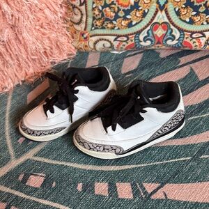 Jordan Black and White Kids Sneakers